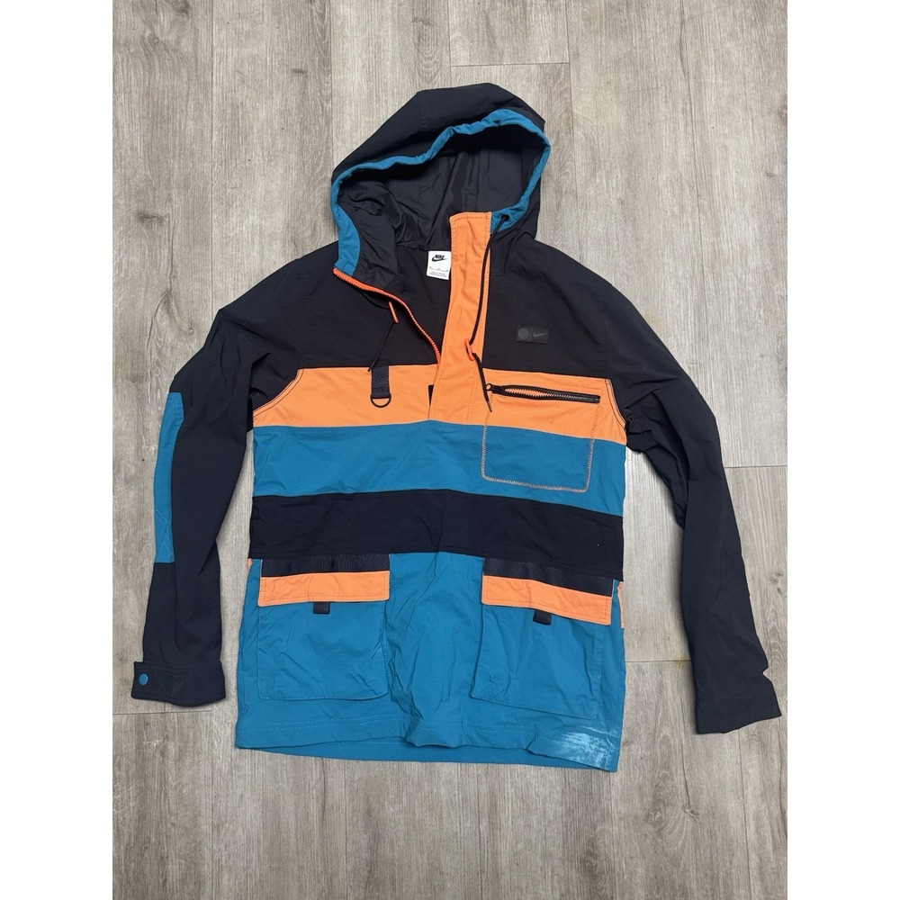 Nike Chelsea FC Hype Hiking Anorak Jacket Mens Medium Teal Black Orange